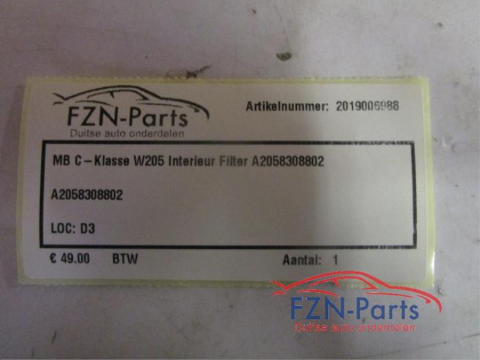 MERCEDES-BENZ W205 Interieur Filter