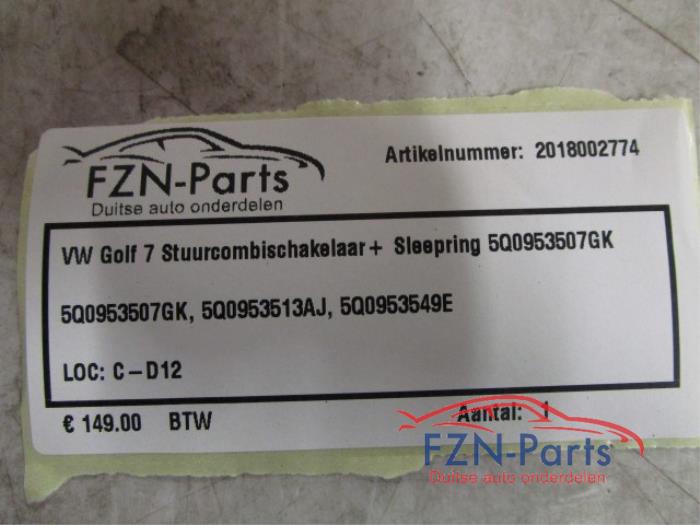 VW Golf 7 Stuurcombischakelaar+Sleepring