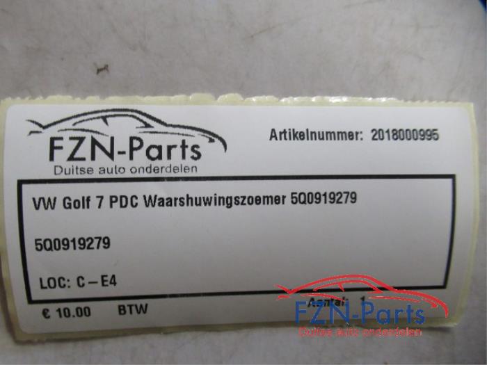 VW Golf 7 PDC Waarschuwingszoemer