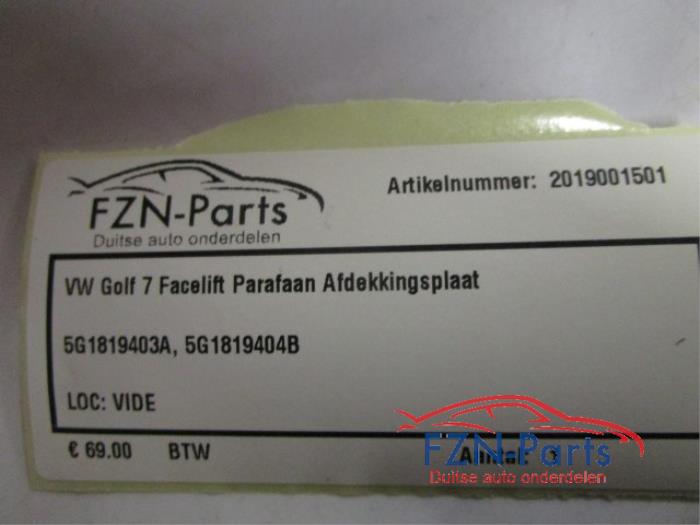 VW Golf 7 Facelift Parafaan Afdekkingsplaat