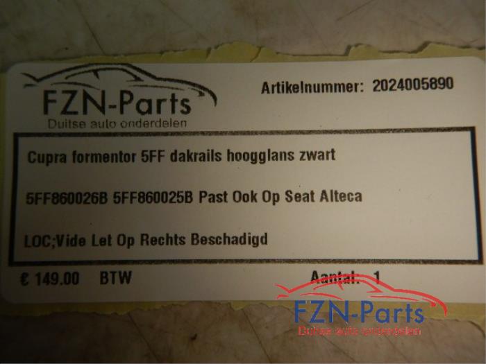 Cupra Formentor 5FF Dakrails Hoogglans zwart
