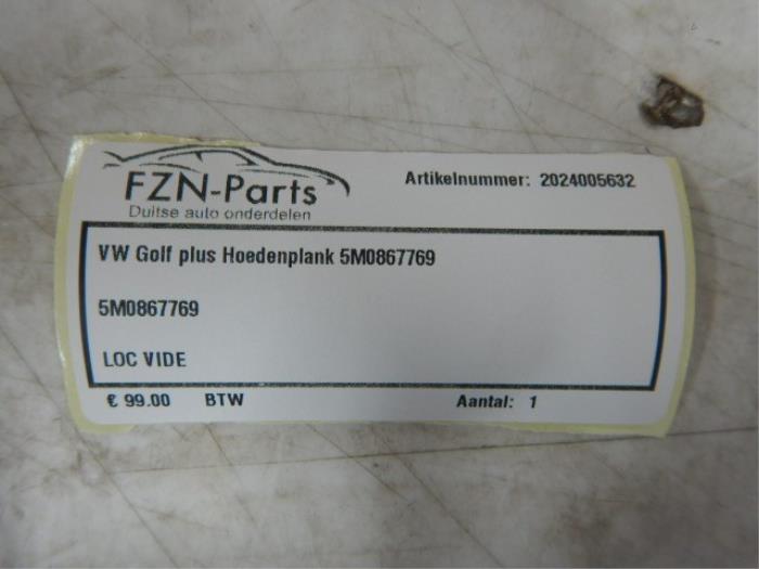 VW Golf 5M0 Plus Hoedenplank