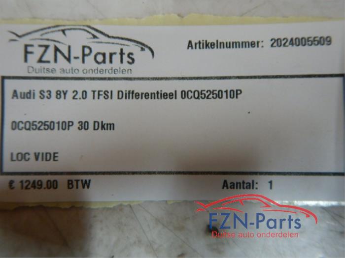 Audi S3 8Y 2.0 TFSI Quattro Differentieel