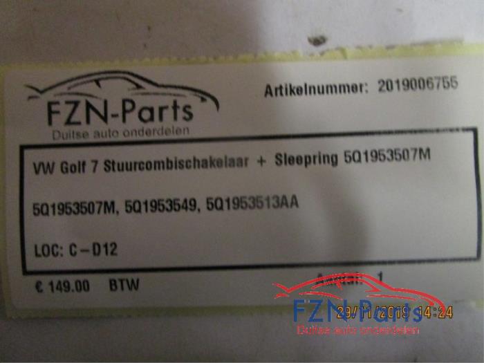 VW Golf 7 Stuurcombischakelaar + Sleepring