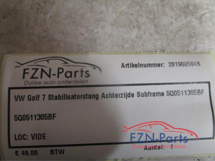 VW Golf 7 Stabilisatorstang Achterzijde Subframe