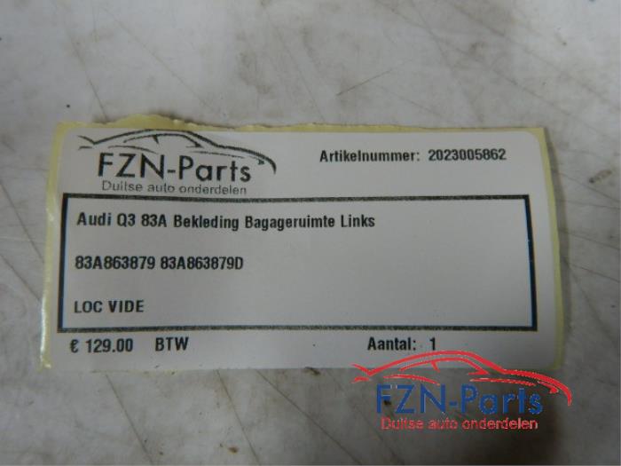 Bekleding bagageruimte Audi Q3 (22741612)