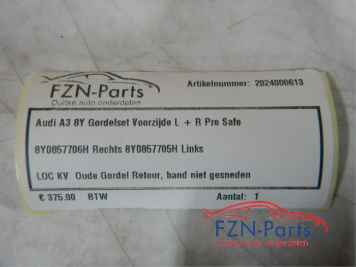 Veiligheidsgordel links-voor Audi A3 (22728430)