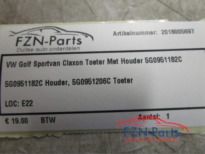 Claxon Volkswagen Golf Sportsvan (22727315)