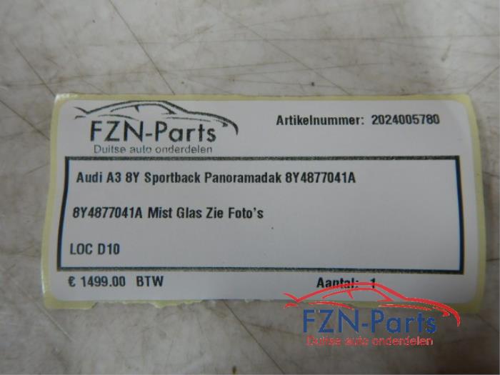 Audi A3 8Y Sportback Panoramadak