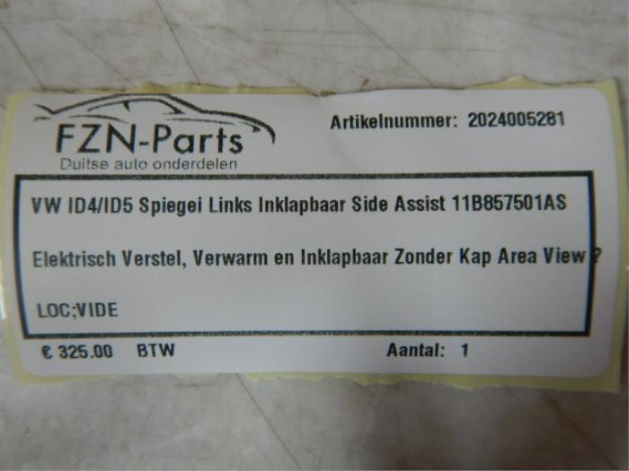 VW ID4 / ID5 Spiegel Links Inklapbaar Side-assist