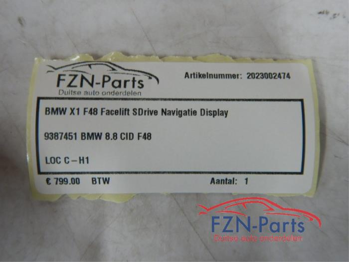 BMW X1 F48 Facelift S-Drive Navigatie Display