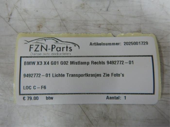 Mistlamp rechts-voor BMW Diversen (22736140)