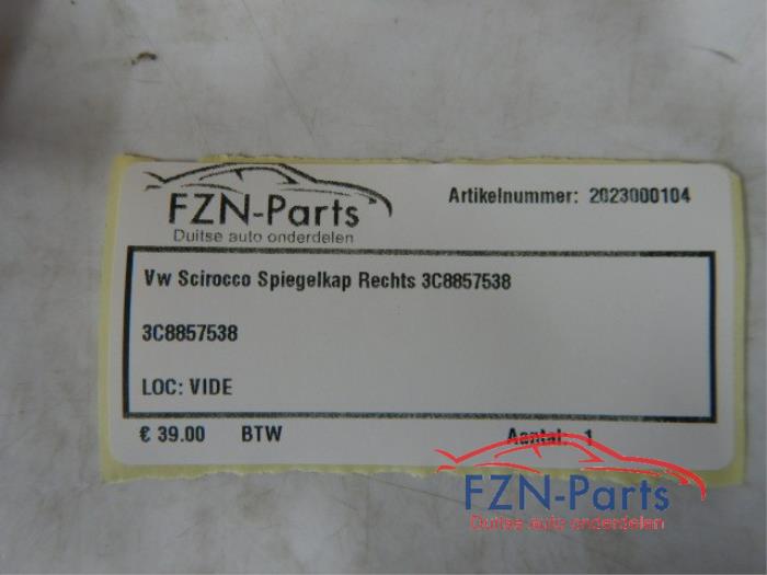 Spiegelkap rechts Volkswagen Scirocco (22726095)