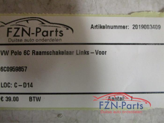 VW Polo 6C Raamschakelaar Links-Voor