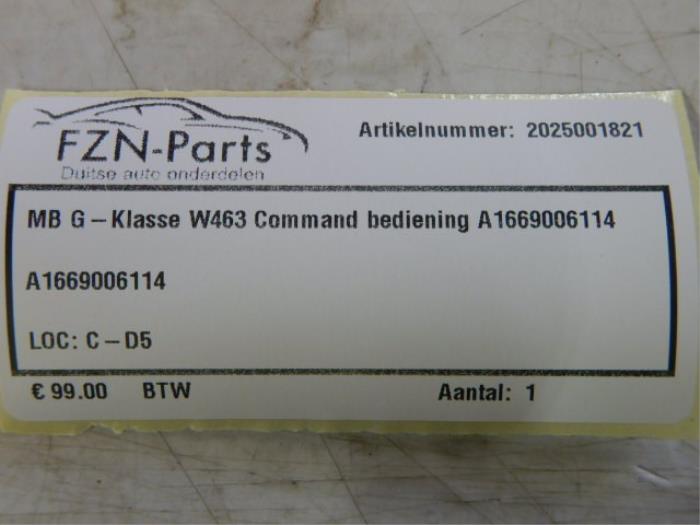 Navigatie bedienings paneel Mercedes G-Klasse (22745291)