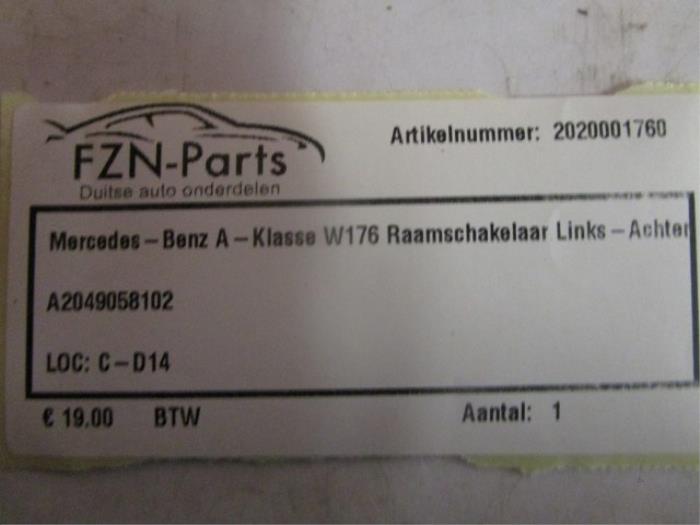 Elektrisch Raam Schakelaar Mercedes A-Klasse (22729091)