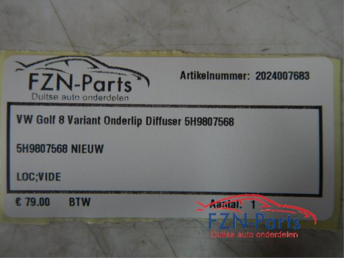 VW Golf 8 Variant Onderlip Diffuser