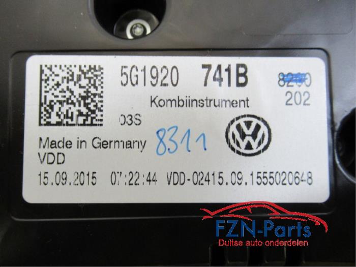 Kilometerteller KM Volkswagen Golf (22735258)