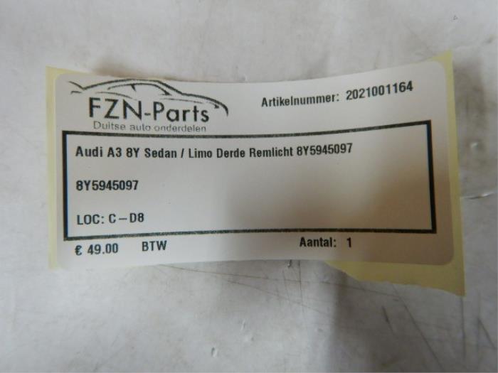 Audi A3 8Y Sedan / Limo Derde Remlicht