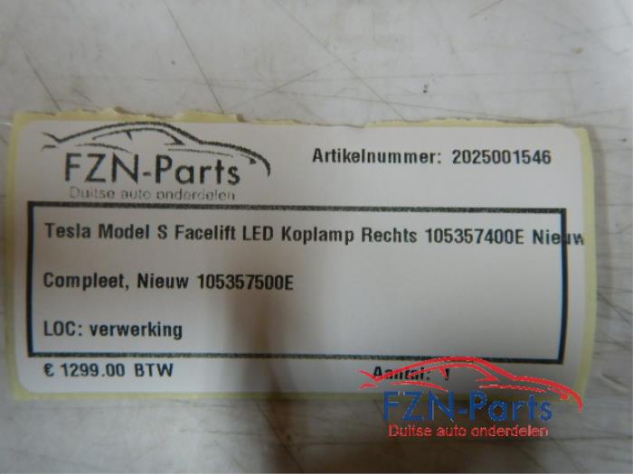 Tesla Model S Facelift LED Koplamp Rechts