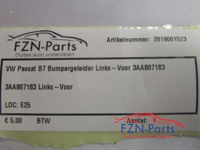 VW Passat B7 Bumpergeleider Links-Voor