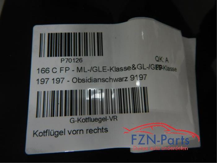 Mercedes Benz ML W166 Spatscherm Zijscherm Rechts