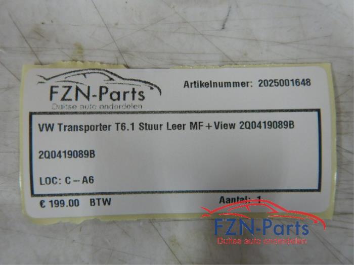 VW Transporter T6.1 Stuur Leer MF+VIEW