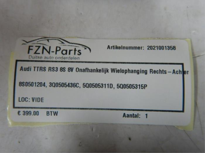 Audi TTRS RS3 8S 8V Onafhankelijk Wielophanging Rechts - Achter