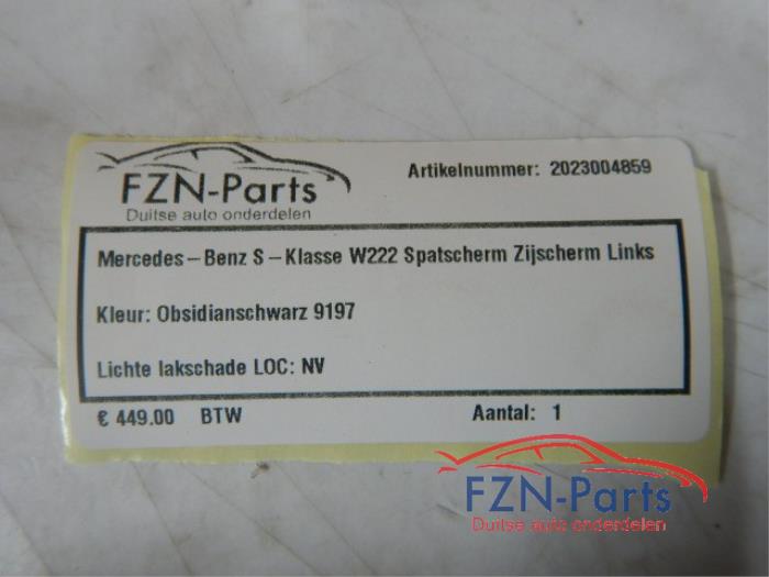 Mercedes - Benz S-Klasse W222 Spatscherm Zijscherm Links
