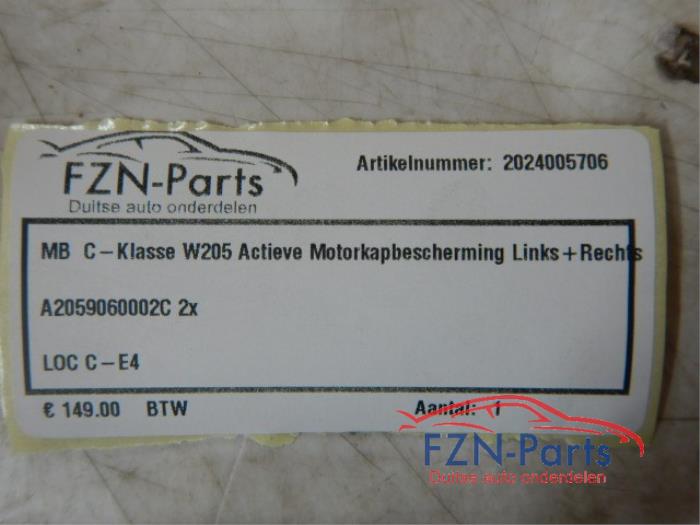 Popup Systeem Motorkap Mercedes C-Klasse (22743383)