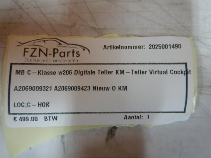 Mercedes-Benz C-Klasse W206 Digitale Teller KM-Teller Virtual Cockpit