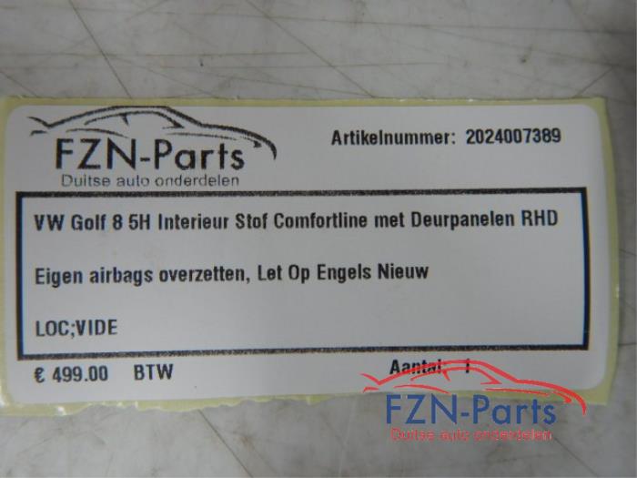 VW Golf 8 Interieur Stof Comfortline met Deurpanelen RHD 2.0 TDI GTD 143527 01-09-2020 07-03-2024
1.0 eTSI