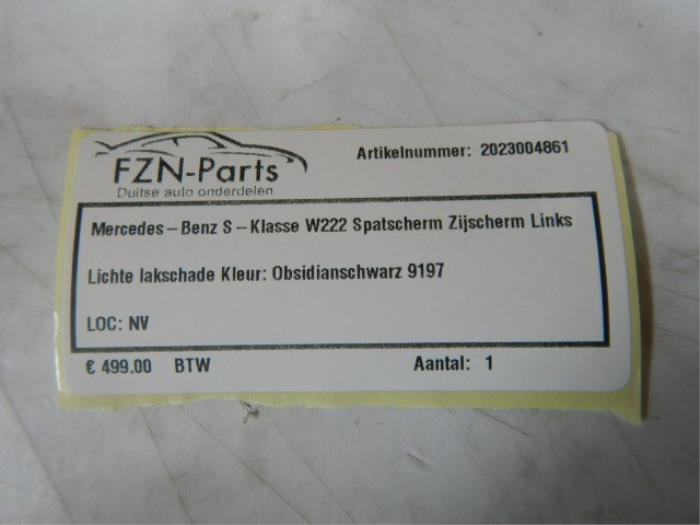 Mercedes - Benz S - Klasse W222 Spatscherm Zijscherm Links