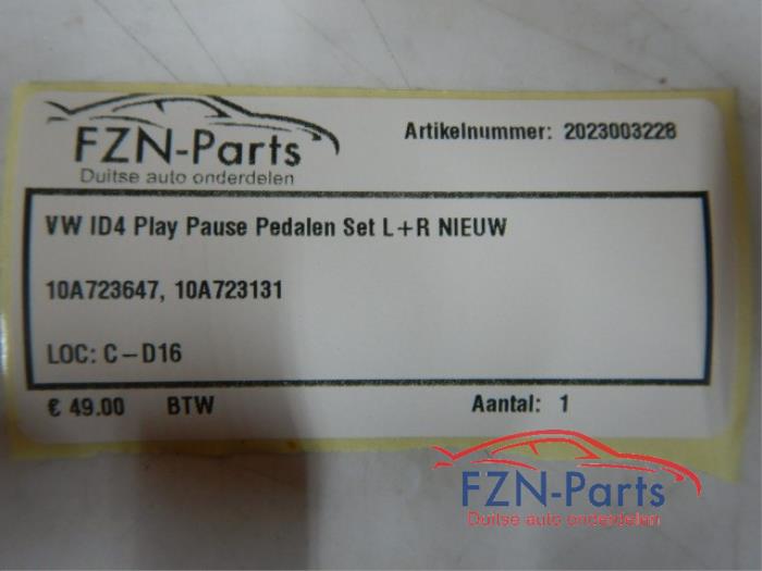 VW ID4 Play pause Pedalen set L+R Set NIEUW