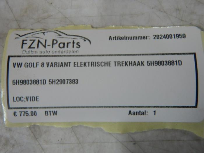 VW Golf 8 Variant Elektrische Trekhaak