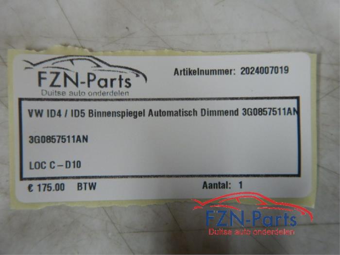 VW ID4/ID5 Binnenspiegel Automatisch Dimmend