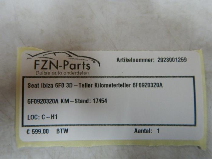 Seat Ibiza 6F0 3D-Teller Kilometerteller