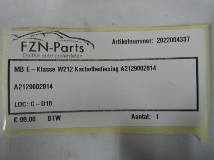 Climatronic Paneel Mercedes E-Klasse (22733159)