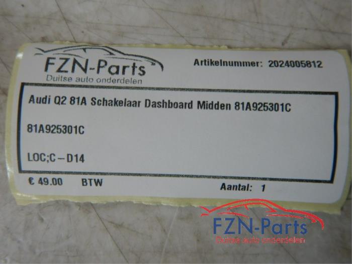 Paniekverlichtings Schakelaar Audi Q2 (22740633)
