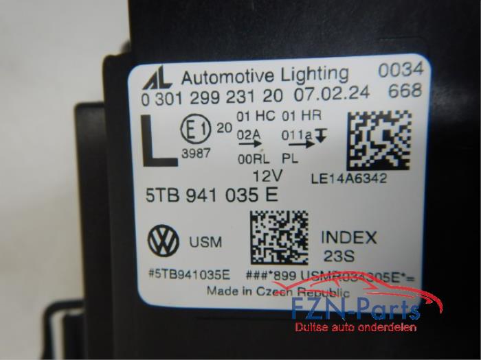 VW Touran 5TA Volled Koplamp Links
