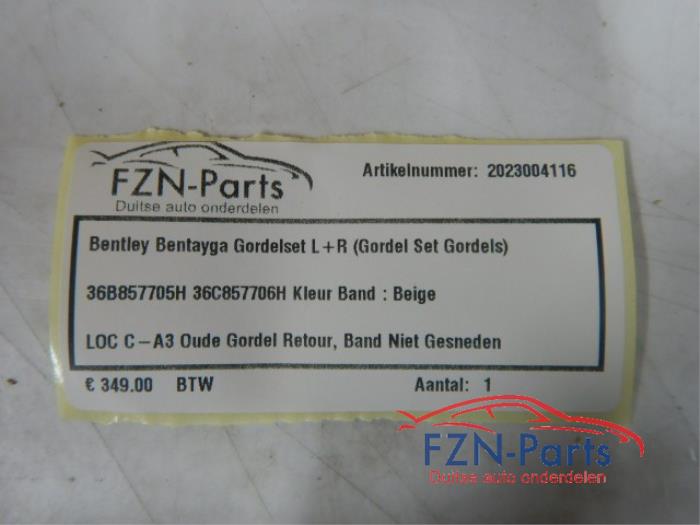 Veiligheidsgordel Set voor Bentley Bentayga (22728974)