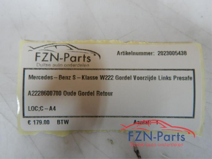 Veiligheidsgordel links-voor Mercedes S-Klasse (22728071)