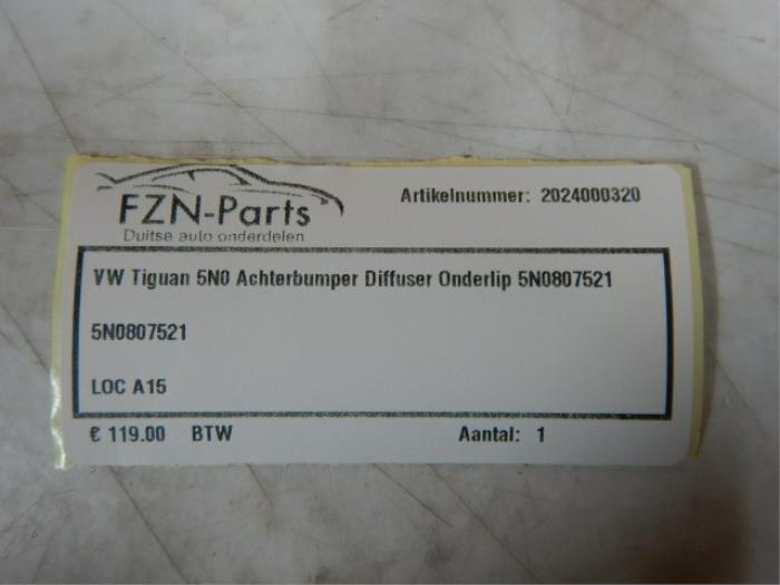 Diffuser achterbumper Volkswagen Tiguan (22726968)