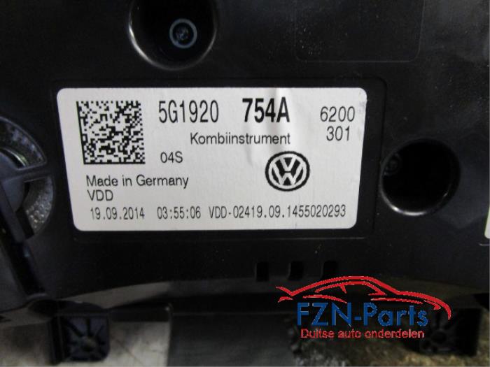 VW Golf 7 GTE Tellerunit Kilometerteller