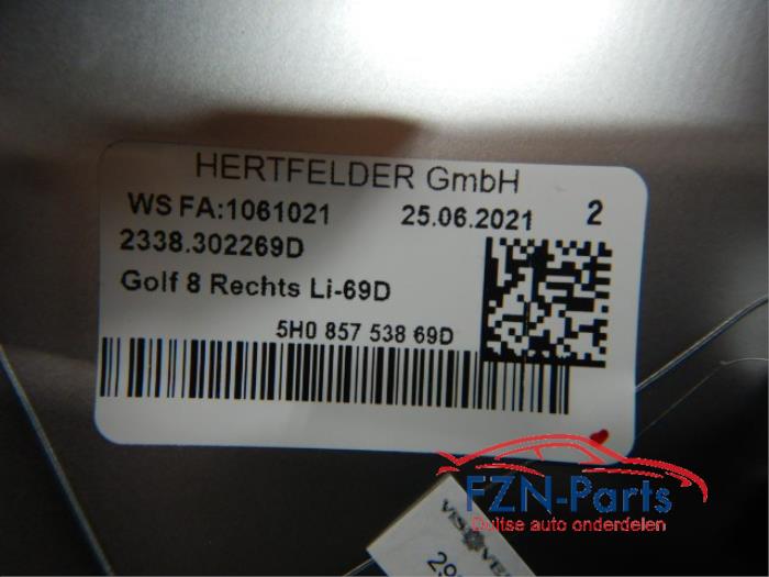 Spiegelkap rechts Volkswagen Golf (22726068)