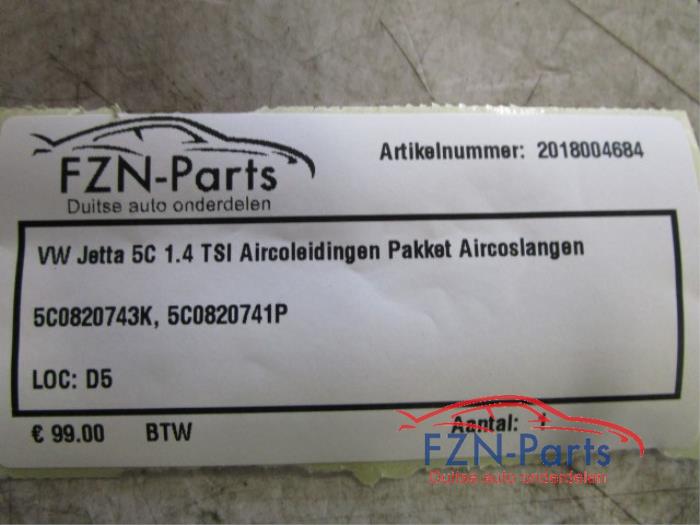 VW Jetta 5C 1.4 TSI Aircoleiding Pakket Aircoslangen