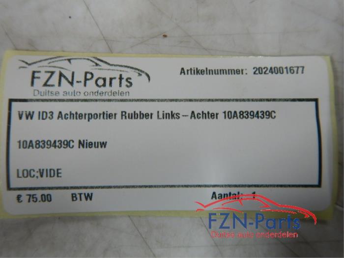 VW ID3 Achterportier Rubber Links-Achter