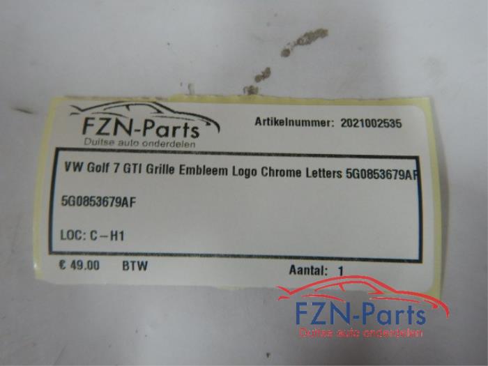 Embleem Volkswagen Golf (22729172)