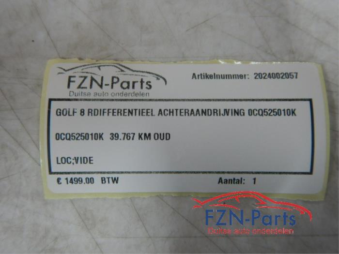 VW Golf 8 R Differentieel Achteraandrijving