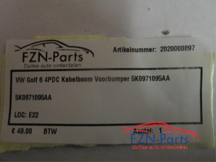 VW Golf 6 4PDC Kabelboom Voorbumper